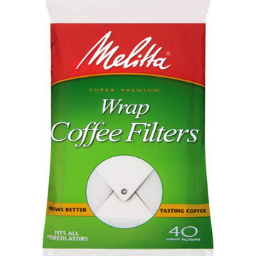 Disposable Coffee Filter by Melitta – 40 Count (Pack of 1), Paper, White, Model 62740