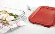 3-Quart Rectangular Baking Dish with Embrace Lids by Anchor Hocking – 3-Quart Rectangular, 3.0 quarts, Glass, Cherry, Model 91818