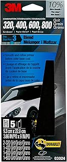 3M Wetordry Sandpaper, 03024, Assorted Grits, 3 2/3 in x 9 in, 5 Sheets Per Pack