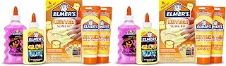 Elmer's Butter Slime Kit, Includes Glow in the Dark and Glitter Glue, Slime Activators, Washable, Safe, Nontoxic, 4 Piece Kit - Ideal for Kids, Activity Time, Classroom, Party, Gifts (Pack of 2)