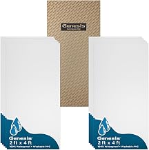 Genesis 2ft x 4ft Smooth Pro White PVC Ceiling Tiles (10 Tiles)
