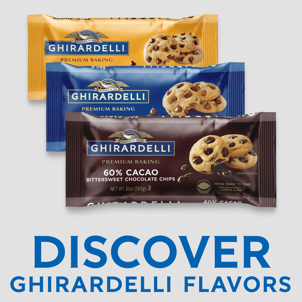 Ghirardelli 60% Cacao Bittersweet / 10 Ounce (Pack of 6) / 1 Chocolate Chips