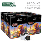 ® English Breakfast Tea Single-Serve K-Cup® by Celestial Seasonings – 24 Count (Pack of 4), black, Pack of 4, Model 14731CT