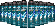 Degree Men Antiperspirant Deodorant Dry Spray Cool Rush, Pack of 12, 3.8 oz