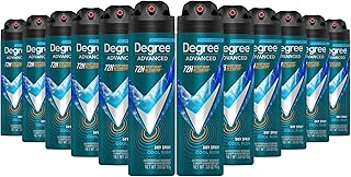 Degree Men Antiperspirant Deodorant Dry Spray Cool Rush, Pack of 12, 3.8 oz