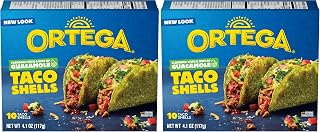 Ortega Guacamole Taco Shells, 4.1 Ounce, 10 Shells (Pack of 2)