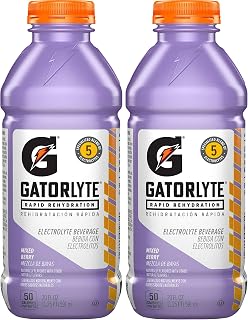Gatorade Gatorlyte Rapid Rehydration Electrolyte Beverage, Mixed Berry, 20oz Bottle (Pack of 2)