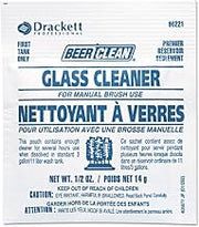 Diversey Beer Clean Powder Glass Cleaner, 0.50 oz., White, Unscented, Foil Pack, 100 PK 990221-1 Each