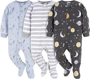 Gerber Baby Boys 3-Pack Fleece Footed Pajamas