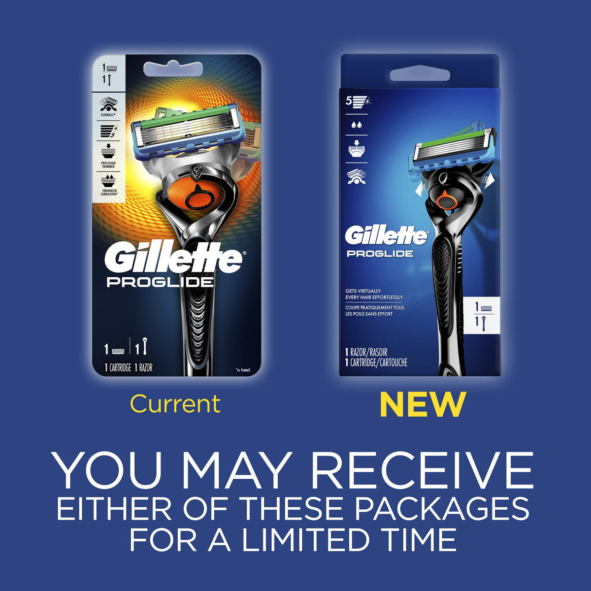 Gillette 1 Count (Pack of 3) / Gillette Fusion5 ProGlide / Black Cartridge Razors