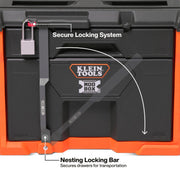 KLEIN TOOLS Two Drawer Rolling Toolbox / Orange / 250.0 pounds Tool Boxes