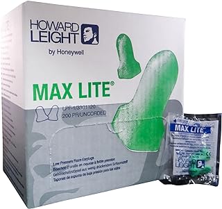 Howard Leight Max Lite Disposable Earplugs Without Cord - MS92250 (2 Box)