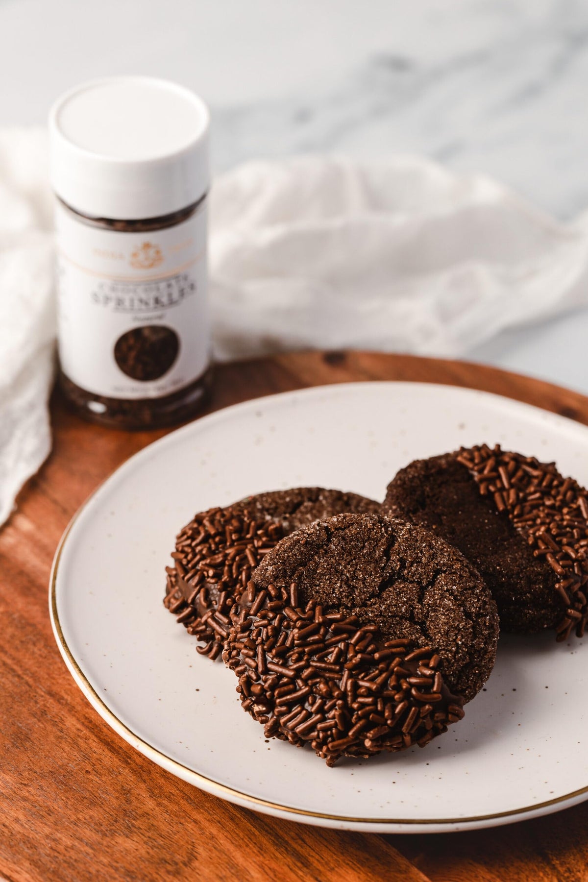 Natural Chocolate Sprinkles by India Tree – 6 ounces, Chocolate