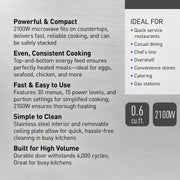 PRO1 Commercial Microwave Oven by Panasonic – 0.6 cubic_feet, Stainless Steel, Model NE-21521