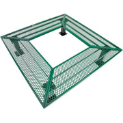 6' Square Outdoor Tree Bench by Global Industrial – 6 inches, Thermoplastic Coated Steel, Green, Model 277510GN