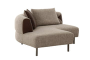 Plume - Modern Brown Fabric Sectional Sofa by Limari Home – Fabric, Brown, Model LIM-83146