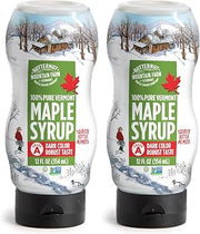 Butternut Mountain Farm Pure Maple Syrup From Vermont, Grade A (Prev. Grade B), Dark Color, Robust Taste, All Natural, Easy Squeeze, 12 Fl Oz (Pack of 2)
