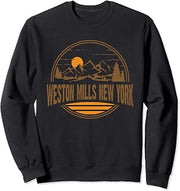 Vintage Weston Mills, New York Mountain Print Sweatshirt