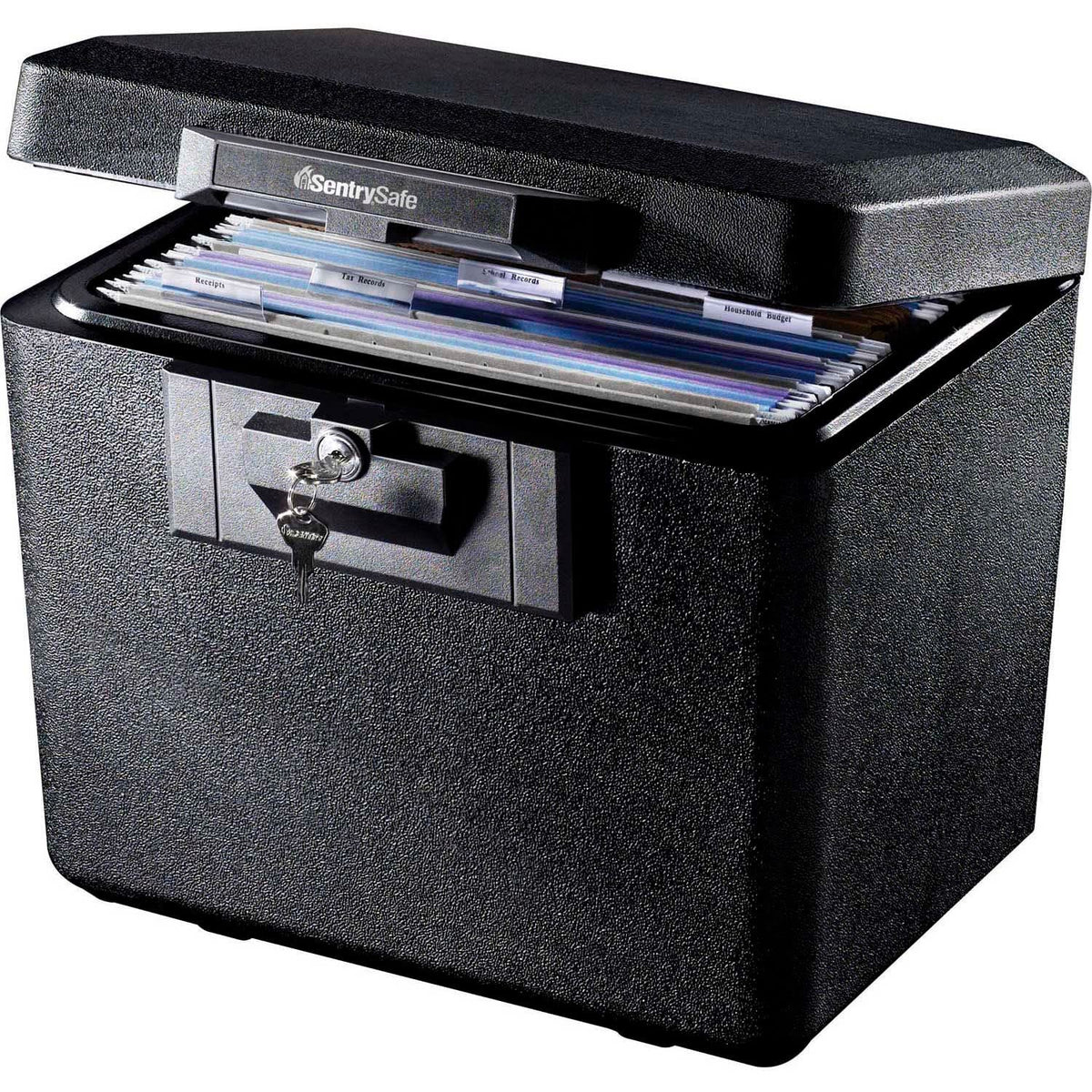 Fire-Safe Security File with Key Lock by SentrySafe – 0.6 cubic_feet, Polyethylene (PE), Black, Model 1170ENG