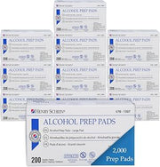 Henry Schein Large Alcohol Prep Pads, 70% IPA, 2 Ply, Sterile, 2000 Ct
