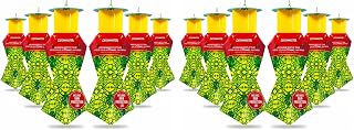Catchmaster Japanese Beetle Traps w/Rain-Proof Cap 12-Pack & Dual Lure, Beetle Bag Trap, Hanging Beetle Catcher, Pest Control for Backyard & Garden, Plants, Trees, Vegetables & Flowers