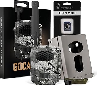 GoCam2 Cellular Trail Camera Bundle – Security Box & 32GB Full-Size SD Card Included,FHD Photo Capture,1080P Video,No-Glow IR Night Vision,Water Resistant (Spartan Areus, AT&T)