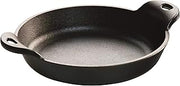 Lodge HMSRD Heat Enhanced and Seasoned Cast Iron Round Mini Server, 14-Ounce, Black