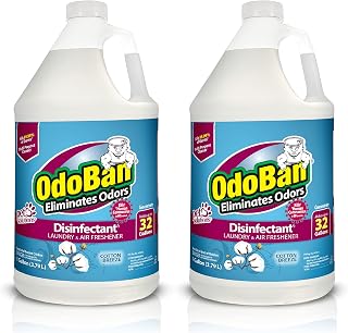OdoBan Disinfectant Concentrate and Odor Eliminator, Made in the USA, Cotton Breeze Scent, 2 Gallons