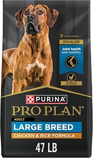Purina Pro Plan Large Breed Dry Dog Food, Chicken & Rice, 47 lb Bag