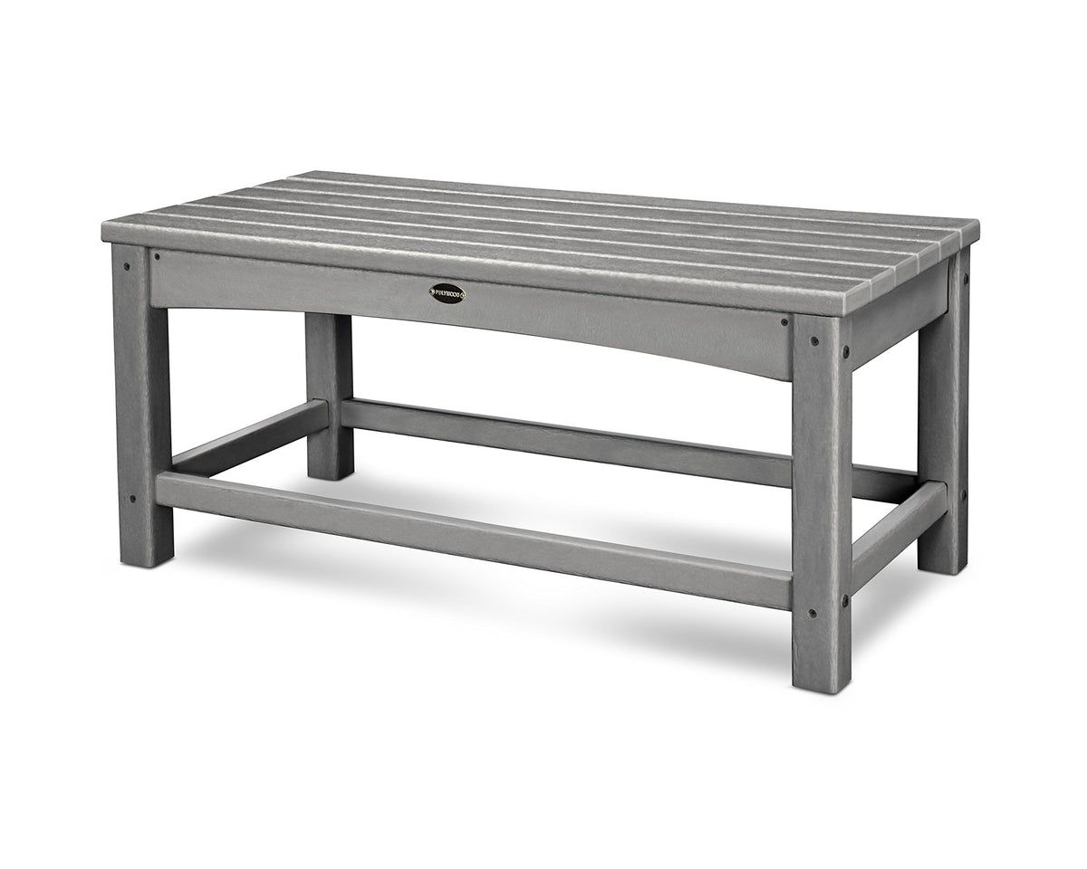 Club Coffee Table (Slate Grey) by Polywood – 35.5 x 16 x 17.75 inches, Slate Grey, Model CLT1836GY