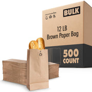 Stock Your Home 500 / 12 Lb / Brown Food Storage Bags