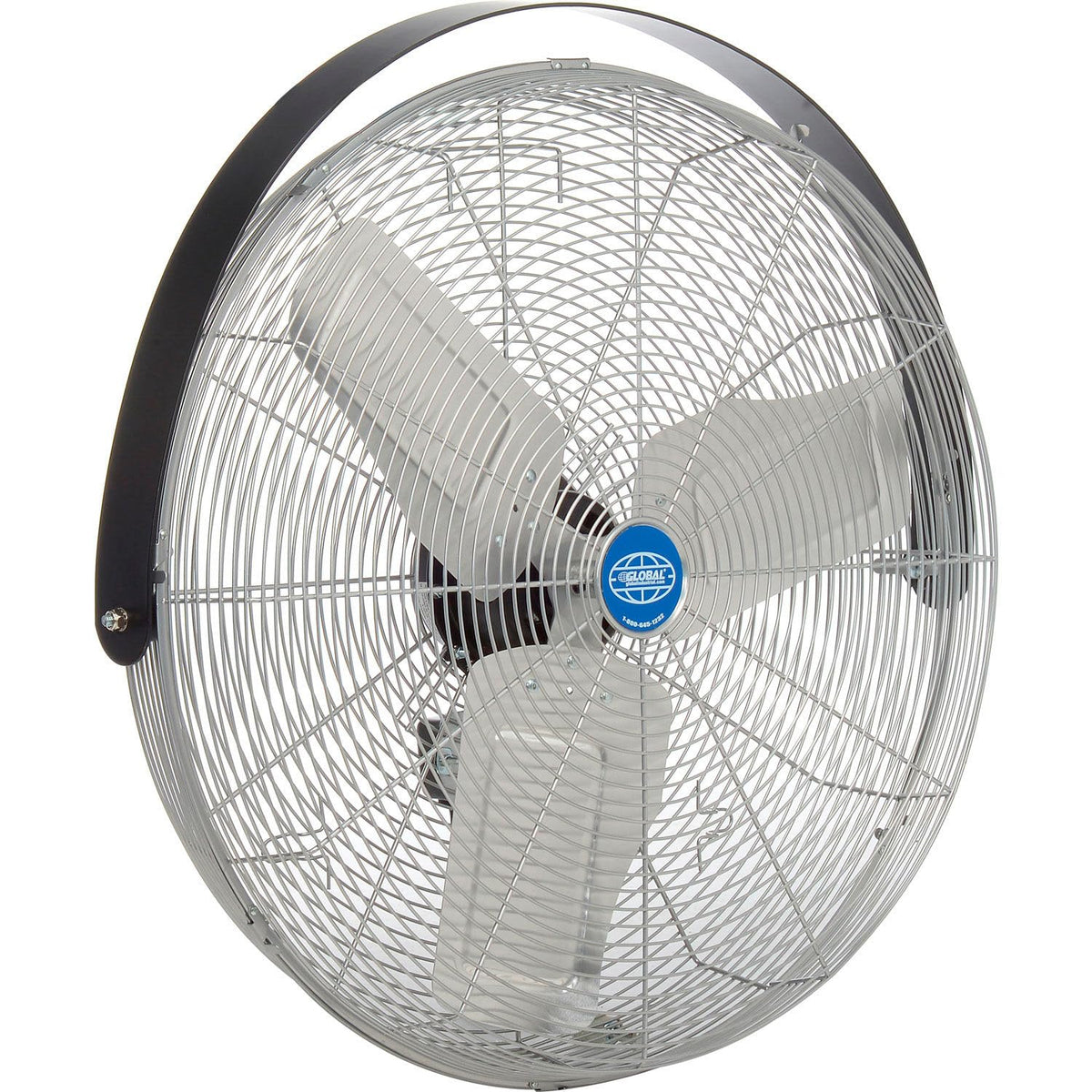 24" Double Arm Loading Dock Fan by Global Industrial – Large, Metal, Yellow, Model 292747