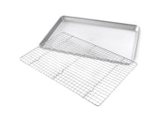 Half Sheet Baking Pan and Cooling Rack Set with 9x13 Inch Rectangular Lasagna and Brownie Pan by USA Pan – Aluminized Steel
