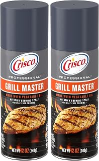 Crisco Cooking Spray, No-Stick | Grill Master | 12 Ounce | Pack of 2