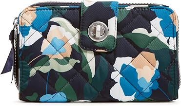 Vera Bradley Women's Performance Twill Turnlock Wallet With RFID Protection