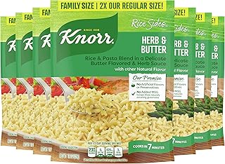 Knorr Rice Side Dish For a Tasty Herb and Butter Family Pack Rice with No Artificial Flavors or Preservatives, 8.8 Oz, Pack of 7
