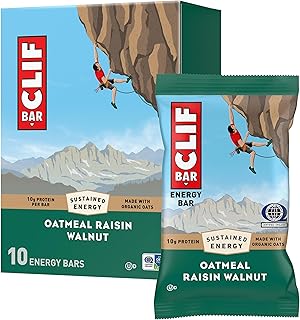 CLIF Bar Protein Energy Bars, Oatmeal Raisin Walnut, 10ct
