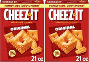 Cheez-It Cheese Crackers, Baked Snack Crackers, Lunch Snacks, Original, 21oz Box (1 Box) (Pack of 2)