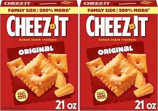 Cheez-It Cheese Crackers, Baked Snack Crackers, Lunch Snacks, Original, 21oz Box (1 Box) (Pack of 2)