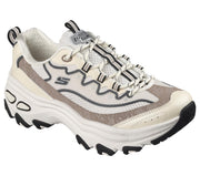 Womens D'Lite Max White Black 9.5 Medium by Skechers – Mesh, White Black, Model 180399 WBK