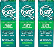 Tom's of Maine Wicked Fresh Fluoride Toothpaste, Spearmint, 3 Pack, 4 oz