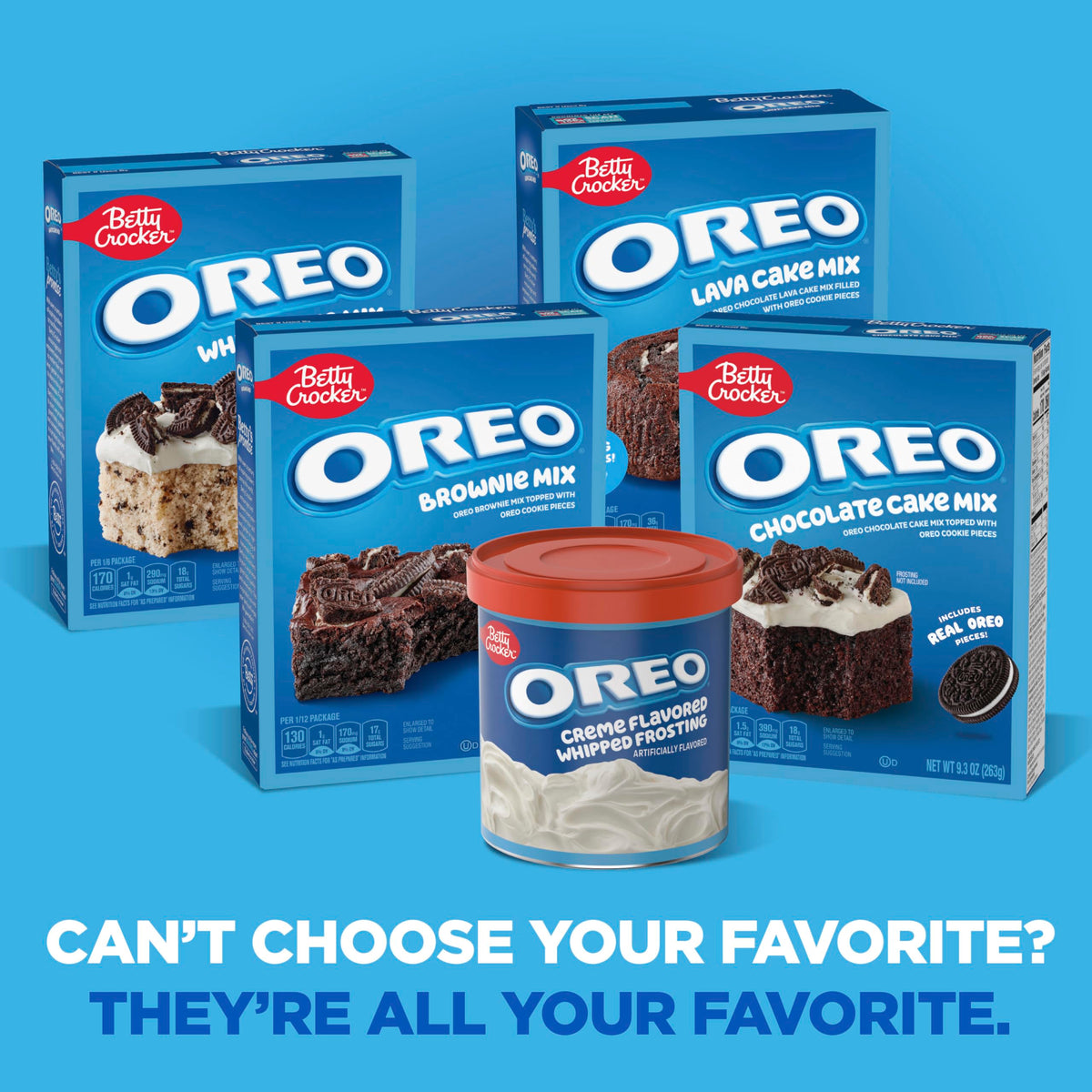 OREO White Cake Mix by Betty Crocker – 9.3 Ounce (Pack of 6), Pack of 6