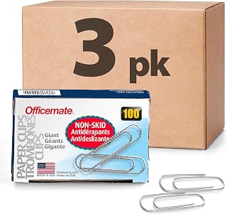 Officemate 3-Pack 99915 Giant Non-Skid Gem Paper Clips (99935)
