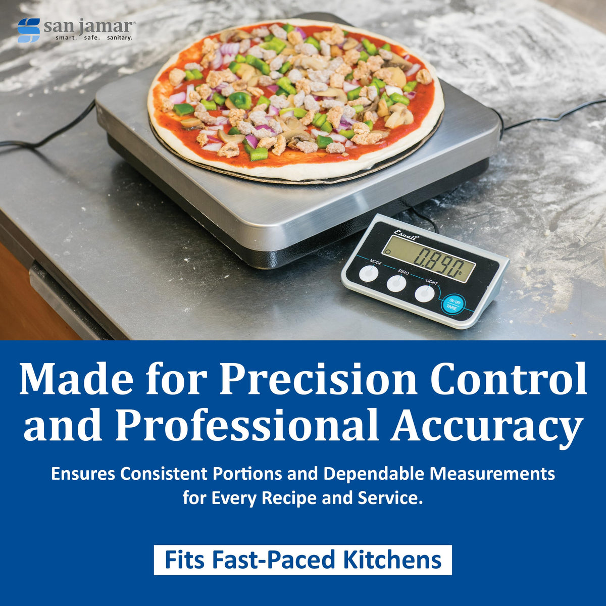 San Jamar Small Portion / Silver / Modern Digital Scales