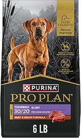 Purina Pro Plan Sport 30/20 High Protein Dry Dog Food, Beef & Bison, 6 lb