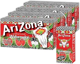 AriZona Watermelon Drink, Juice Boxes | Cane Sugar | 6.75 fl oz (32 Pack)