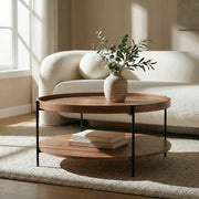 Savoy - Modern Walnut Large Coffee Table by Limari Home – Iron, Walnut, Model LIM-82100