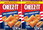 Cheez-It Baked Snack Crackers, U.S. Soccer Sponsor, Chili Cheese Dog, 12.4oz Box (1 Box) (Pack of 2)