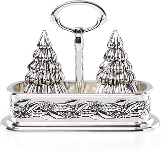 Reed & Barton Snow Berry Salt & Pepper Caddy, 2.60 LB, Metallic