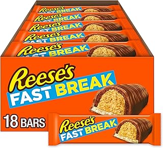 Reese's FAST BREAK Peanut Butter Nougat Candy Bars, 1.8 oz (Pack of 18)